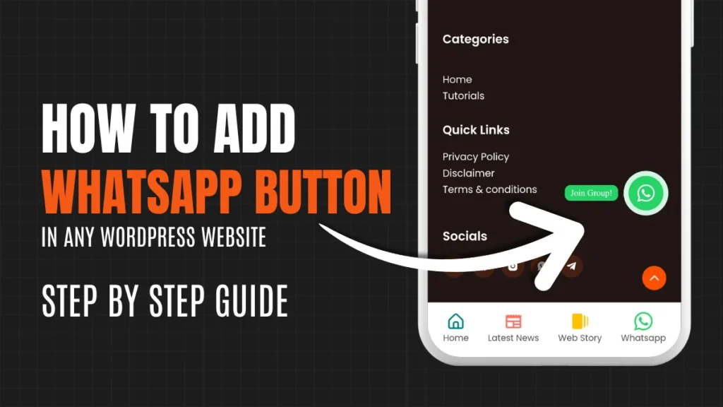 How To Add Whatsapp Button On Wordpress Website