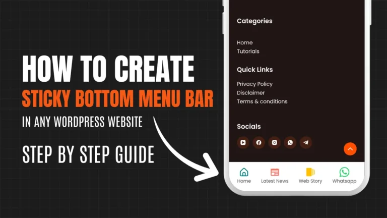 How to Create a Sticky Bottom Menu Bar for Your WordPress Site